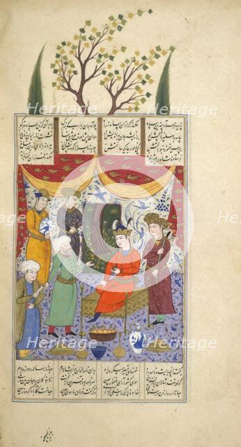 Iskandar sending a letter, 1630-1640.  Creator: Unknown.