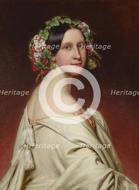Portrait of the Actress Charlotte von Hagn (1809-1891), 1850. Creator: Stieler, Joseph Karl (1781-1858).