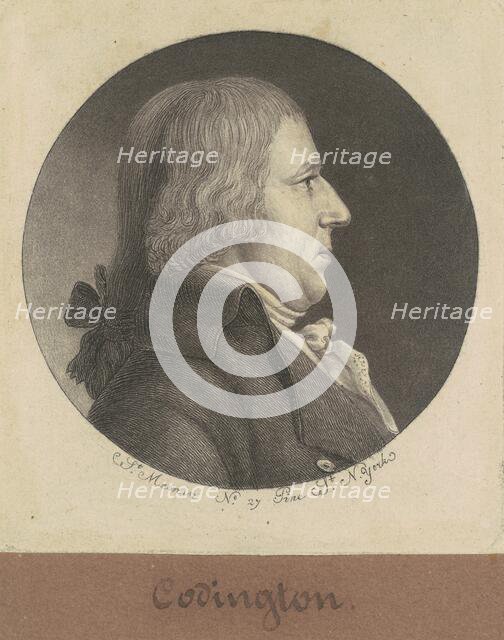 Coddington, 1797. Creator: Charles Balthazar Julien Févret de Saint-Mémin.