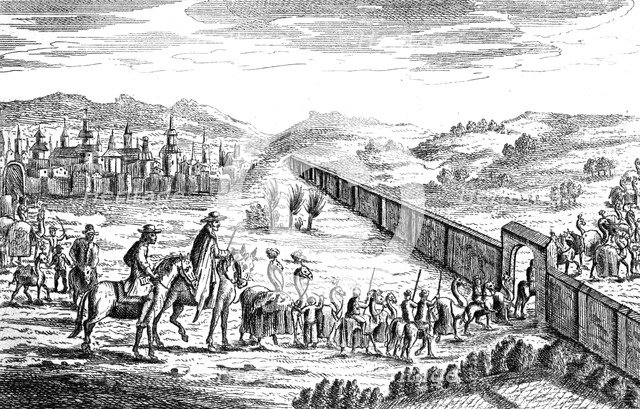 'Robinson Crusoe with the Muscovite Caravan', c1719. Artist: Unknown