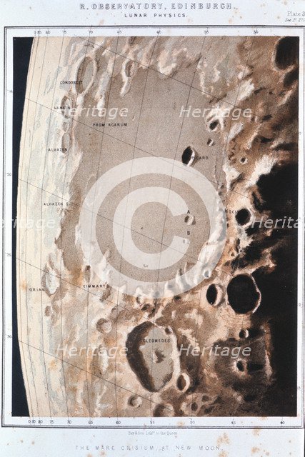 Part of the lunar surface, 1857. Artist: Anon