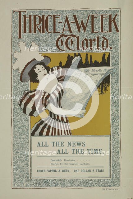 Thrice-a-week world. Dec. '96, c1893 - 1897. Creator: Unknown.