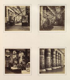 [Egyptian Court, Eastern Wall of Principal Court; Egyptian Court, Principal Facade tow..., ca. 1859. Creator: Attributed to Philip Henry Delamotte.