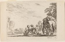 Gypsies at Rest, 1642. Creator: Stefano della Bella.