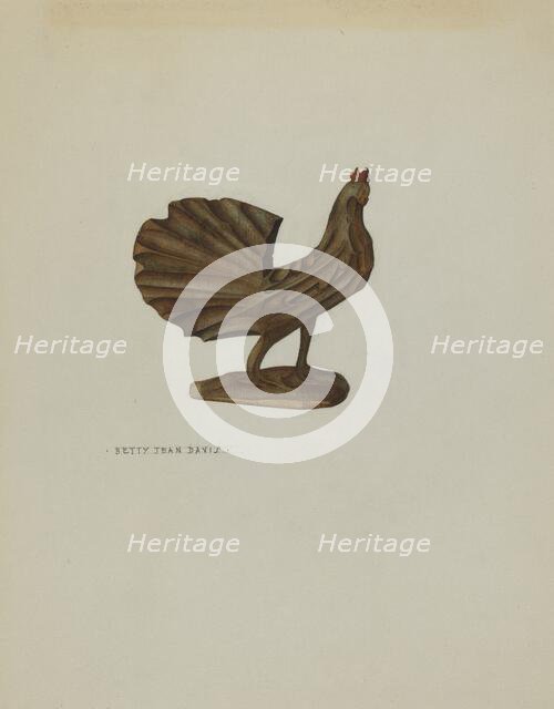 Pa. German Toy Rooster, c. 1939. Creator: Betty Jean Davis.