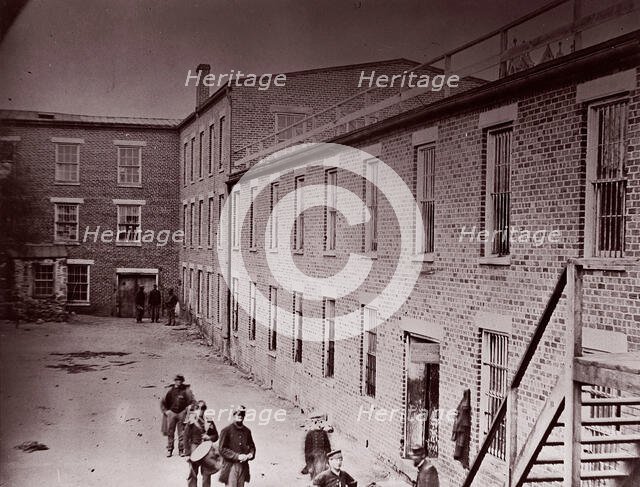 Castle Thunder, ex-tobacco factory, Petersburg, 1864. Creator: Alexander Gardner.