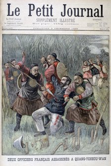 Two French officers murdered by the Quang-tcheou-wan, 1899. Artist: Jose Belon