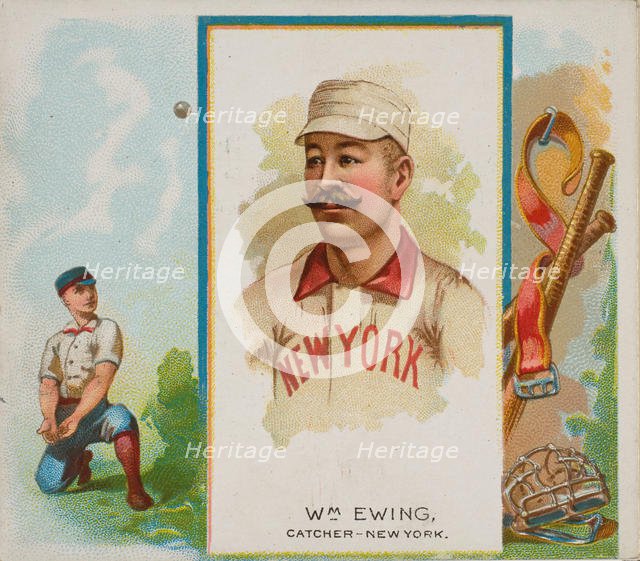 William Ewing, Catcher, New York, from World's Champions, Second Series (N43) for Allen & ..., 1888. Creator: Allen & Ginter.