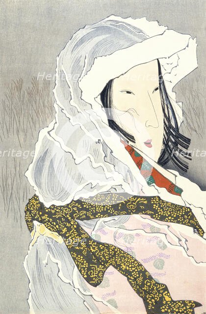 The Dancer Hotoke Gozen at Gioji (image 2 of 3), Published in 1897. Creator: Kobayashi Kiyochika.