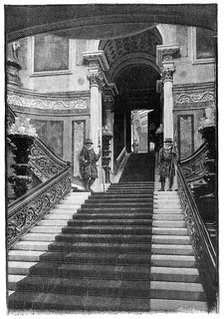 The Grand Staircase, Buckingham Palace, London, 1900. Artist: Unknown
