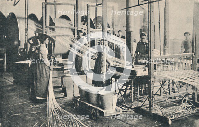 'A Wax Taper-making Plant', 1917. Artist: Unknown.