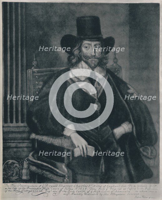 'Portrait of Charles I', c1620-1649, (1928). Artist: John Faber the Elder.