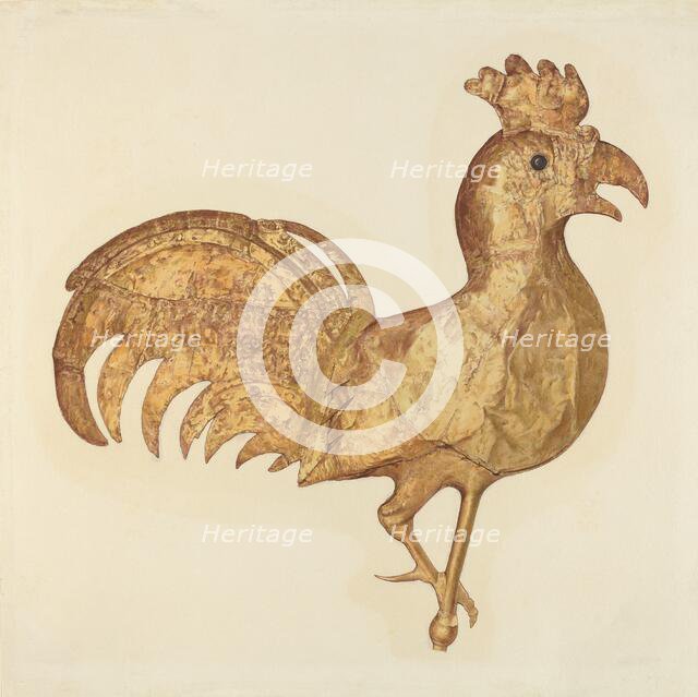 Weather Vane: Rooster, c. 1939. Creator: Marian Page.
