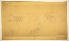 Proposed Fine Arts Museum, World's Columbian Exposition, Chicago, Elevation Sketches, c1890/91. Creator: John Wellborn Root.