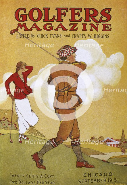 Golfers Magazine cover, September 1915. Artist: Unknown