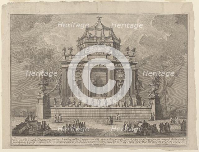 The Preparation of Theriac in Venice, for the "Chinea" Festival, 1773. Creator: Giuseppe Vasi.