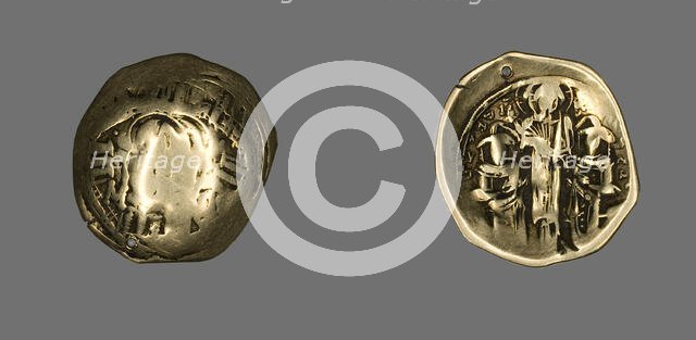 Hyperpyron (Coin) of Andronicus II Palaeologus and Michael IX, 1282-1328. Creator: Unknown.