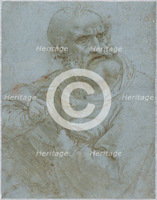 Half-Length Figure of an Apostle, 1493-1495. Artist: Leonardo da Vinci (1452-1519)