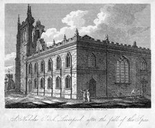 St Nicholas Church, Liverpool, Merseyside, 1812.Artist: James Sargant Storer