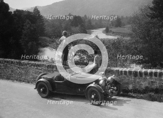 Aston Martin of Kitty Brunell at the RSAC Scottish Rally, 1933. Artist: Bill Brunell.