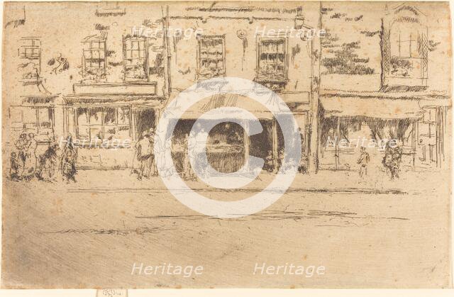 The Fish-Shop, Busy Chelsea, 1887. Creator: James Abbott McNeill Whistler.