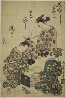 Sugoroku Players, c. 1750. Creator: Torii Kiyohiro.