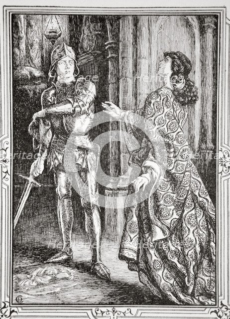 'Put away from you that sword', 1905.  Artist: Dora Curtis