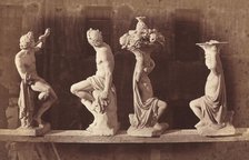 Four Statues, c. 1868. Creator: Adolphe Terris.