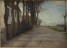 The Road Leading past "Store Godthaab", a Country House near Copenhagen, 1884. Creator: Albert Gottschalk.