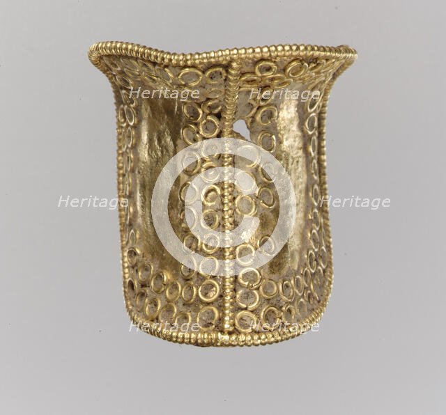 Gold Ornament from a Sword Grip, Langobardic, ca. 600. Creator: Unknown.