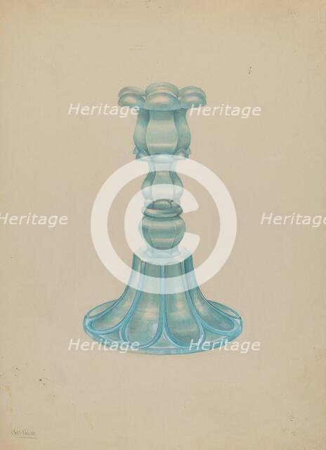 Candlestick, c. 1938. Creator: Charles Caseau.