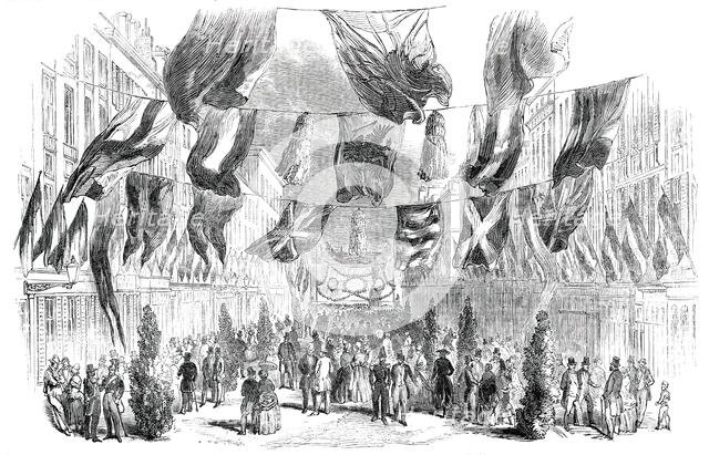 Reception of Parisian Railway Excursionists at Dunkerque - Rue Arago, 1850. Creator: Unknown.