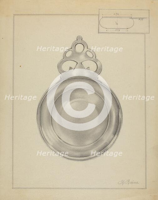 Silver Porringer, c. 1936. Creator: Horace Reina.