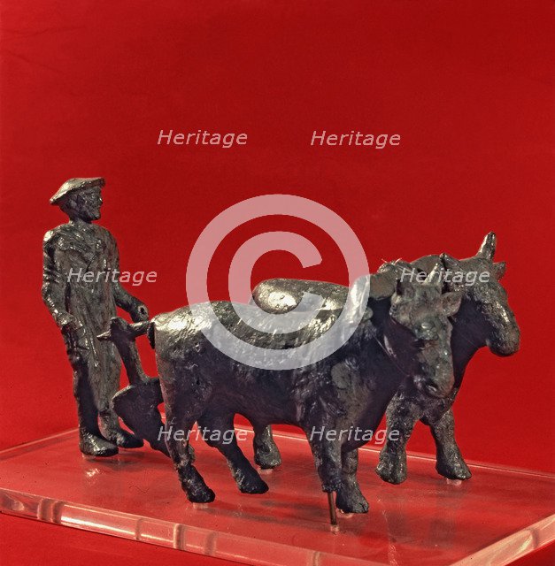 The farmer of Arezzo, bronze Sculpture, from Arezzo.