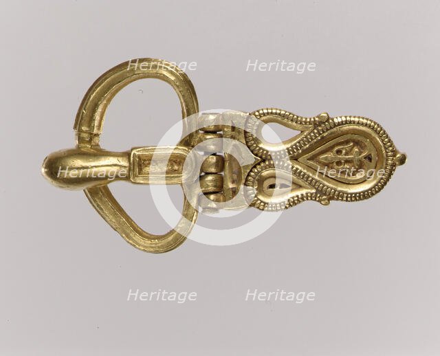 Gold Buckle, Langobardic or Byzantine, 6th-7th century. Creator: Unknown.