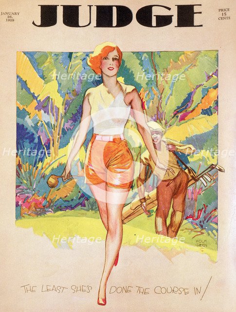Cover of 'Judge' magazine, January 1929. Artist: Unknown