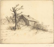 Thatched Cottage (Chaumiere). Creator: Alphonse Legros.