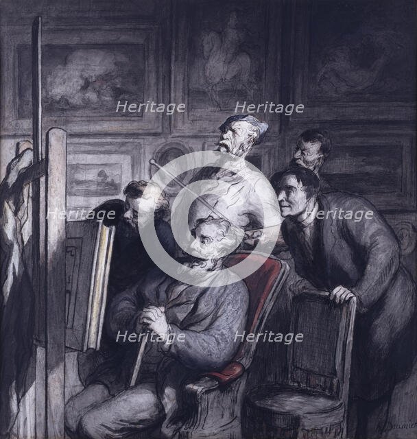 The Amateurs, 1865-1868. Creator: Honore Daumier.