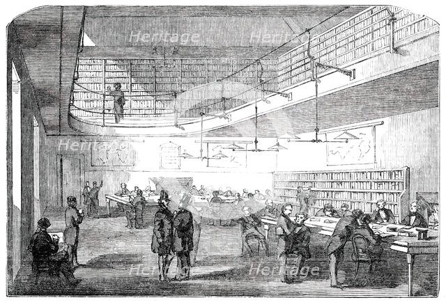 New Reading-Room at the Bank of England, opened on Wednesday, 1850. Creator: Unknown.