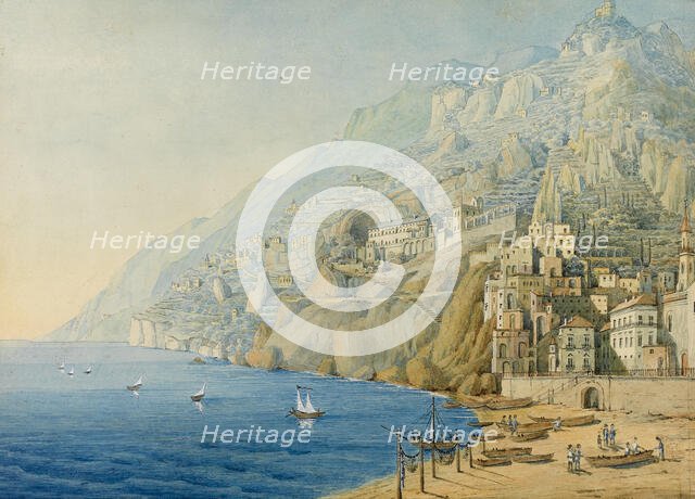 The Amalfi Coast, 1839. Creator: Mendelssohn Bartholdy, Felix (1809-1847).