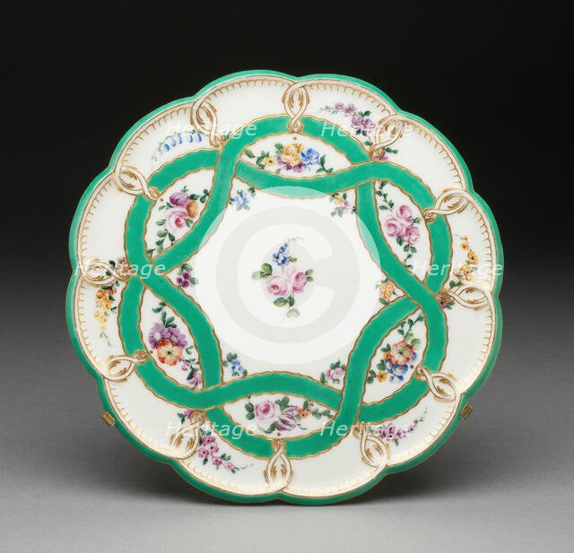 Footed Tray, Sèvres, 1757. Creator: Sèvres Porcelain Manufactory.