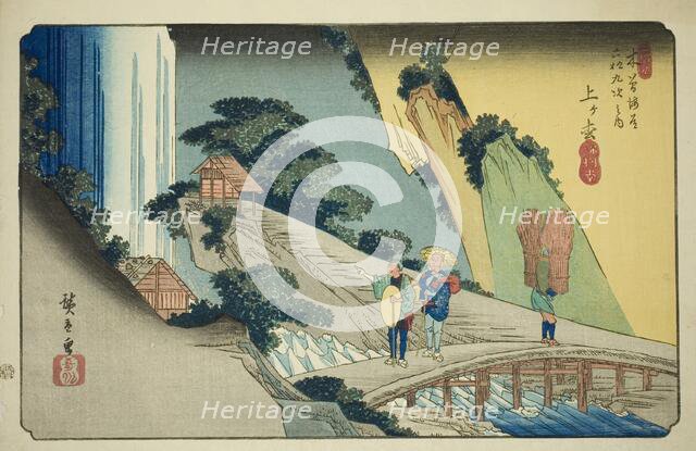 No. 39: Agematsu, from the series "Sixty-nine Stations of the Kisokaido (Kisokaido...c. 1835/38. Creator: Ando Hiroshige.