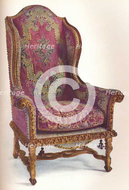 'Upholstered Winged Arm Chair', 1939. Artists: Otto Limited, Unknown.