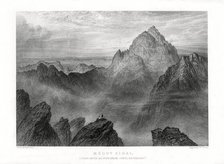 'Mount Sinai: Jebel Musa as seen from Jebel Katharina', 1887.Artist: W Forrest