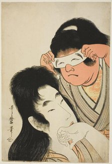 Yamauba with Kintaro Holding a Toy Mask, Japan, c. 1801/04. Creator: Kitagawa Utamaro.