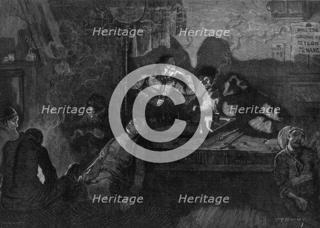 'Opium smoking in the East End of London', 1874.Artist: WB Murrey