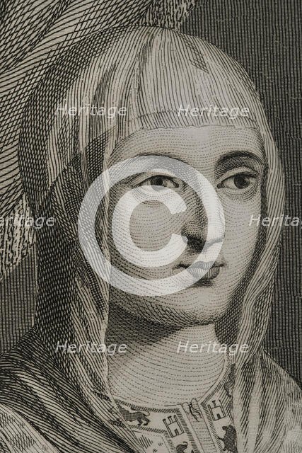 Isabella I, (1451-1504), Queen of Castile, (1474-1504), Queen consort of Aragon..., 1853.  Creator: Antonio Roca Sallent.