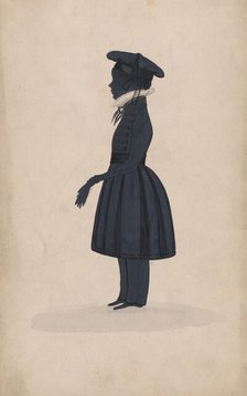 Silhouette of an unknown young boy, full length to the left, 1827-44. Creator: George Angelo Crowhurst.
