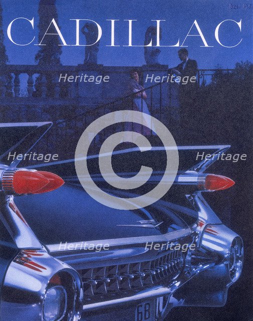 Poster advertising a Cadillac, 1959. Artist: Unknown