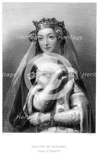 Philippa of Hainault, Queen consort of Edward III. Artist: WH Egleton